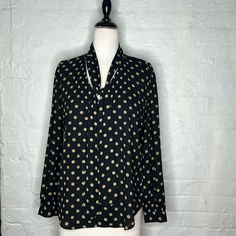 JCREW Drapey Tie-Neck Top